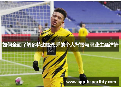 如何全面了解多特边锋桑乔的个人背景与职业生涯详情 如何全面了解多特边锋桑乔的个人背景与职业生涯详情