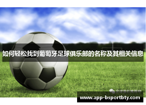 如何轻松找到葡萄牙足球俱乐部的名称及其相关信息